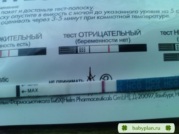 Моя первая слабо положителная и долгожданная полосочка....