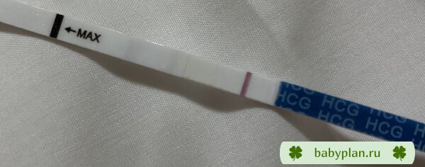 Слабоположительный тест на беременность